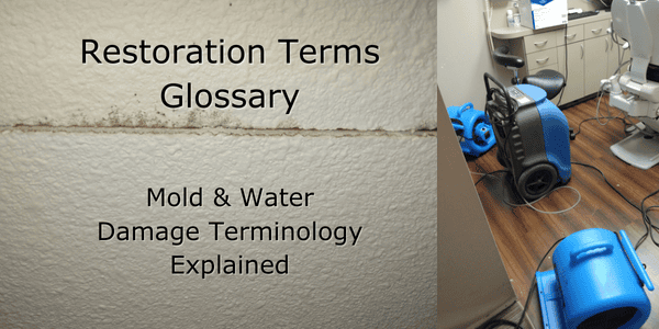 restoration terms glossary mold and water damage terms explained