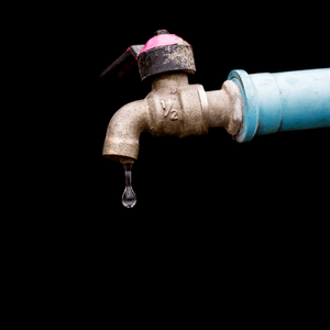 Slow faucet drip to prevent frozen pipes