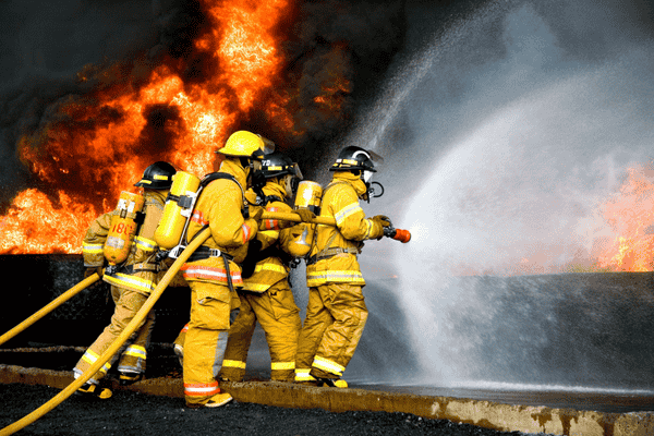 water damage after a fire